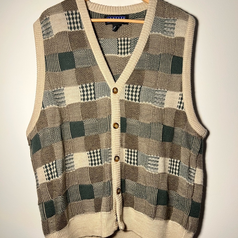 Patterned Sweater Vest